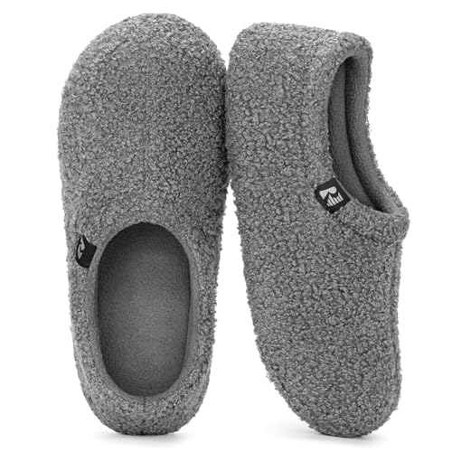 RockDove Sapatilhas interior de peluche Teddy para mulher com parte traseira fechada