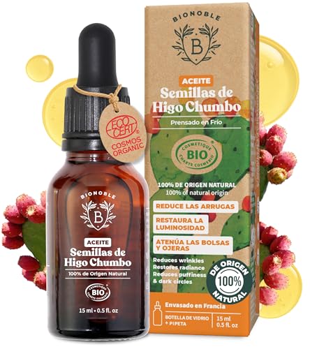 Bionoble Óleo de fígo humbo orgânico 15 ml - 100% puro, natural e prensado a frio - rosto, corpo, cabelo, barba, unhas - vegano e cruelty Free - Garrafa de vidro pipeta