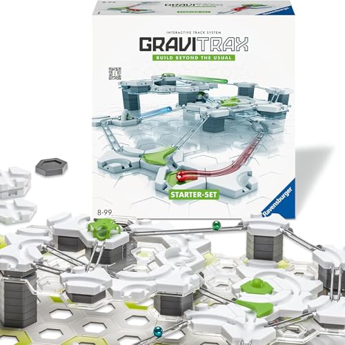 Ravensburger - Gravitrax Starter Set | Circuito de manequins | Marble Run 118 componentes | 6 raparigas | Construções para crianças 8 anos ou mais