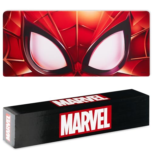 Marvel Tapete de rato XXL de 80 x 36 cm, Avanger, protetor de secretária Groot Spiderman, computador e teclado, presentes para homem, aniversário, Natal (vermelho Spiderman)