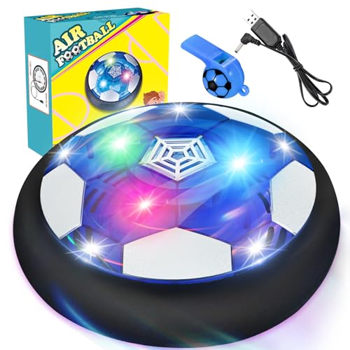 lenbest Bola de futebol flutuante - brinquedos para crianças 3 4 5 6 7 8 9 10 anos - recarregável bola de futebol com luzes LED - jogos de futebol - presentes para crianças futebolistas - presentes