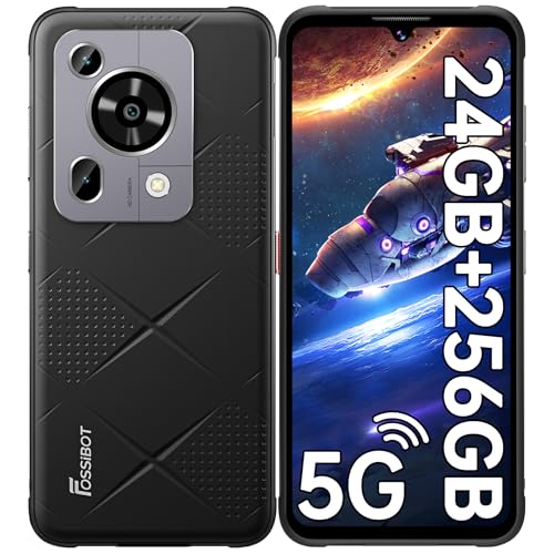 FOSSiBOT F112 Pro telemóvel inquebrável 5G, 24 GB + 256 GB/TF 1TB telemóvel todo-o-o-o-o-o-terreno, 6,88" HD+ telemóvel resistente, Android 14, câmara 50 MP+ 16 MP, 7150 mAh bateria, duplo SIM/NFC/OTG