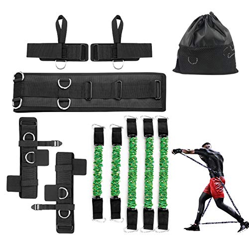 SFEEXUN Conjunto de bandas de resistência de boxe para velocidade e agilidade, banda de treino, bandas de exercício de tornozelo, correias de tornozelo para treino de resistência, melhora a