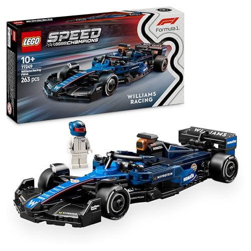 LEGO Speed Champions carro de corridas Williams Racing FW46 F1 veículo de fórmula 1 brinquedo e 1 mini figura de piloto para colecionar, presente para meninos e meninas de 10 anos ou mais 7249