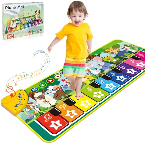 Dromlag Brinquedos 1 ano para crianças, tapete de piano para animais brinquedos presente 1 menino menina ano presente 2 3 meninos menina anos, brinquedos 2 3 crianças menina anos jogos brinquedos