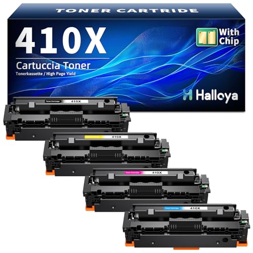 Halloya 410X Compatível para HP 410X CF410A CF410A Cartuchos de toner para HP Color Laserjet Pro MFP M477fdw M477fnw M477fdn M452nw M377dw M452dn M452dw M477 M45 2-3 Anos 7 Pacote