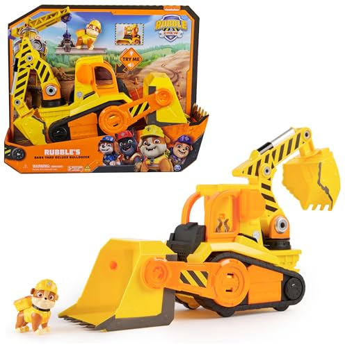 Rubble & Crew - Pacote escavadora figura Rubble - Patrulha Canina brinquedos - 6068074 - brinquedos crianças 3 anos - presente criança 3 anos