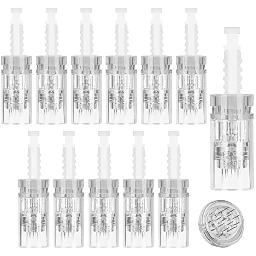 LOPHE Agulhas Dermapen 12 pontas, 12 peças agulhas Dermapen para Electric Microneedling Pen, micro agulhas para substituição pontas de dormir pen, microneedling agulhas Dermapen