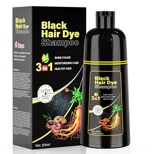 black hair dye champô champô champô de tinta para o cabelo preto champô de tinta para o cabelo triplo em um para homens e mulheres, que pode cobrir o cabelo branco imediatamente, a erva é natural