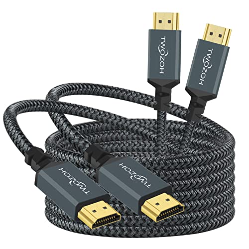 Twozoh Cabo HDMI 4K 3M 2 unidades, cabo HDMI trançado de nylon para HDMI suporte 18 Gbps 3D/4 K@60Hz/2160P/1080P