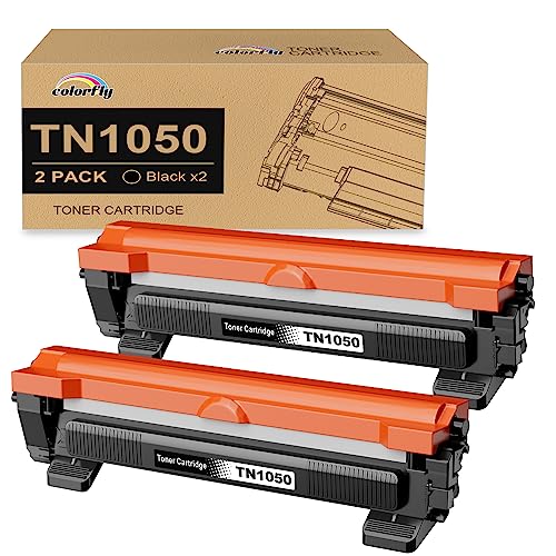 TN1050 Cartucho de toner compatível para Brother DCP-1612W, DCP-1610W, DCP-1510, DCP-1512, HL-1212W, HL-1210W, HL-1110, HL-1112, MFC-1910W, MFC-11 810 (2 preto)
