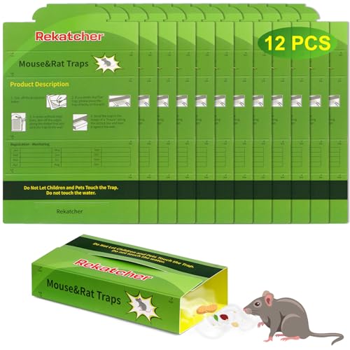 Armadilha para ratos 12 peças, eficaz armadilha ratos adequado para o porão do armazém de cozinha, verde