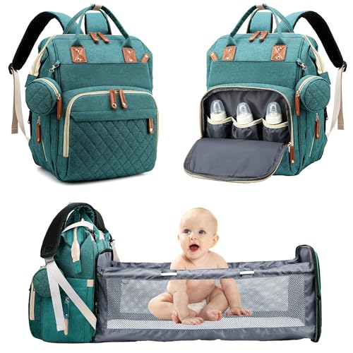Fexkean Mochilas de fraldas para bebé, saco trocador para bebé com trocador, mochila de bebé unissexo de grande capacidade, impermeável com estilo