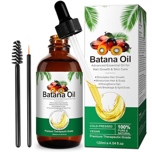 O óleo de batana para cabelo de 120 ml, óleo essencial de batana 100% puro prensado a frio, promove o crescimento do cabelo, nutre o couro cabeludo, evita a queda e quebra do cabelo
