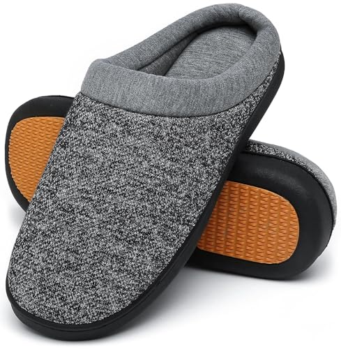 Mishansha Sapatilhas de casa mulher homem quente espuma de memória inverno chinelos, Gr.36-49