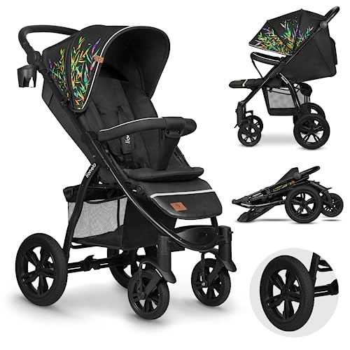 LIONELO Annet Tour Cadeira de passeio, carrinho de bebé, até 22 kg, ajuste do encosto na posição deitada, rodas sem manutenção, capa impermeável XXL, cintos de 5 pontos (dreamin)