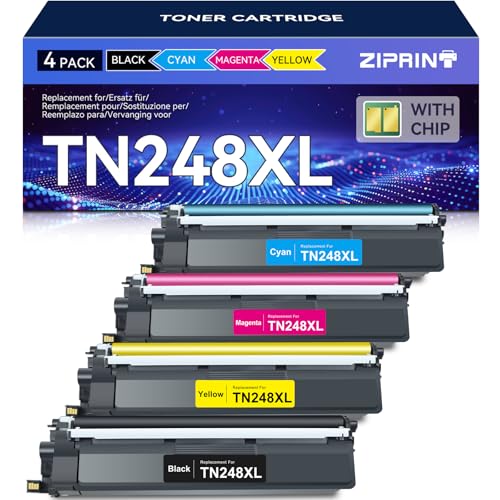 ZIPRINT TN248XL Compatível para Brother TN248XL TN-248 XL para Brother MFC-L3760CDW DCP-L3520CDWE DCP-L3520CDW DCP-L3560CDW MFC-L8390CDW MFC-L3740CDWE MFC-L37444444444444444444444440CDWE 0CDW (TN)