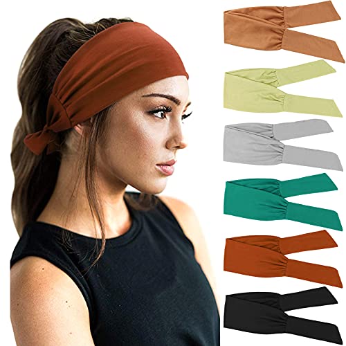 DRESHOW 6 peças diadema para mulher ioga correr diadema desportos treino faixas para o cabelo lindo acessório
