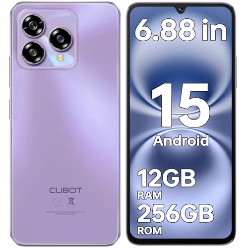 CUBOT A40 (2025) Android 15 telemóveis livres, 6,88 " HD + 120 Hz Smartphone, 12 GB + 256 GB/1TB móveis, bateria 5150 mAh telemóvel, câmara 48 MP+16 MP, 4G Dual SIM/Face ID/OT. G/NFC/GPS/altifalante