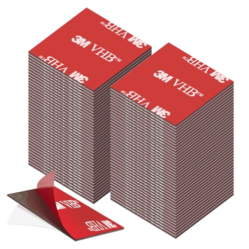 Dupla face extra forte, 3 m VHB conjunto de almofadas adesivas dupla face extra forte, 3 m Pastille autocolante de dupla face impermeável para casa, escritório, quadrado, 30 mm x 30 mm (80 peças)