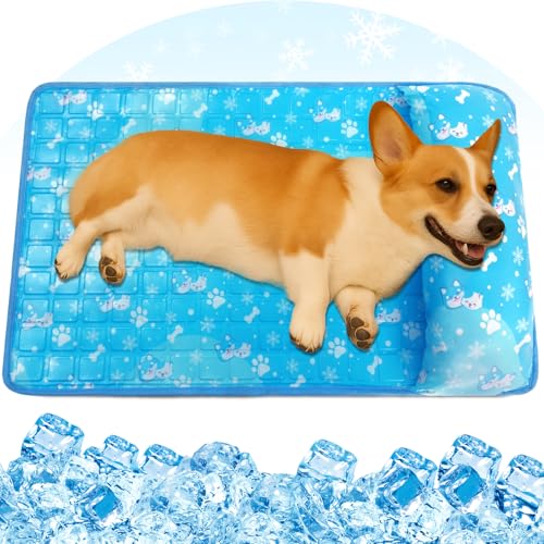 Aisuowa Manta fria para cães e gatos, manta refrescante cão com gel sólido não tóxico, cama fria para gatos, durável, pequenos animais de estimação, médios e grandes