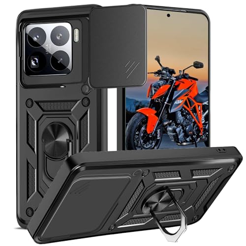 WeiCase Capa para Xiaomi 15 Pro 5G, tampa deslizante para a câmera, armadura, capa com 360°, anel magnético suporte em silicone anti-impactos protetor capa para Xiaomi 15 Pro