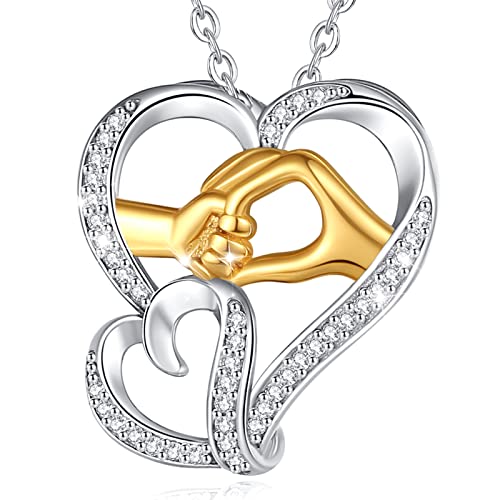 INFUSEU Presentes para mãe, mãe e filhas colar prata lei 925 pingente mãe jóias presente as filhas