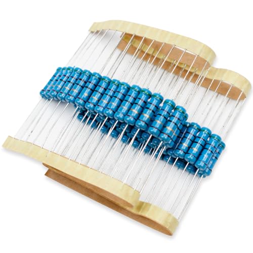 Innfeeltech 50 peças 2 w 1% de tolerância resistência de película metálica de 51 Ohm para projetos e experiências de bricolage