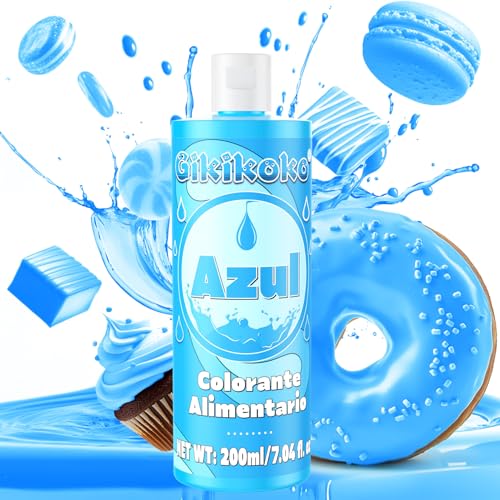 Corante alimentar - Gikikoko 200 ml corantes alimentares alta concentrado, corante alimentar, corantes alimentares para ondants bolos bolachas da Páscoa (azul)