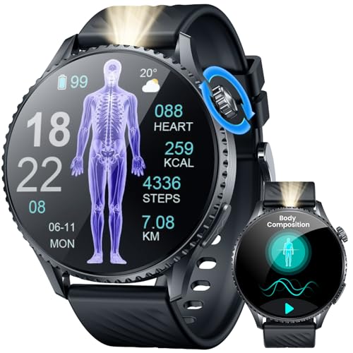 Smartwatch Relógio inteligente homem com chamadas: 1,56" AMOLED Smart Watch com ECG/HRV/BMI//frequência cardíaca Spo2 pressão arterial sono Bluetooth pulseira fitness para Android iOS