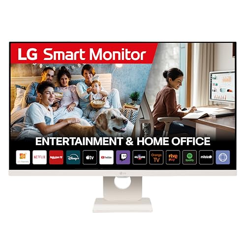 LG 27U511SA-W Monitor MyView de 27", painel IPS, (1920 x 1080), 100Hz, 5ms (GtG), WebOS 23, sRGB 99%, ajuste de inclinação (eixo horizontal), branco