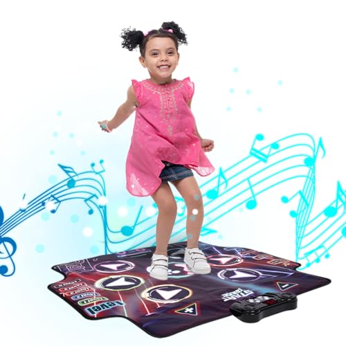 NK Tapete de dança para crianças +5 anos e adultos com Bluetooth 5.0, tapete musical LED com 7 modos de jogo, presente de aniversário de Natal, base anti-elizante e altifalante com volume ajustável