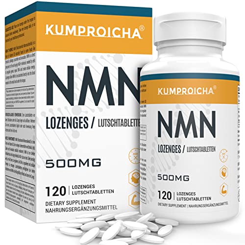 NMN comprimidos sublinguais 500 mg, suplemento NAD+ de ação rápida e máxima absorção (pack of 1)