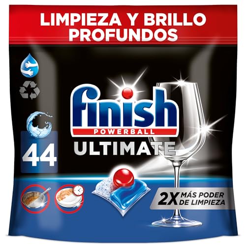 Finish Powerball Ultimate Limpeza e brilho profundos, pastilhas para máquina de lavar louça, 44 comprimidos