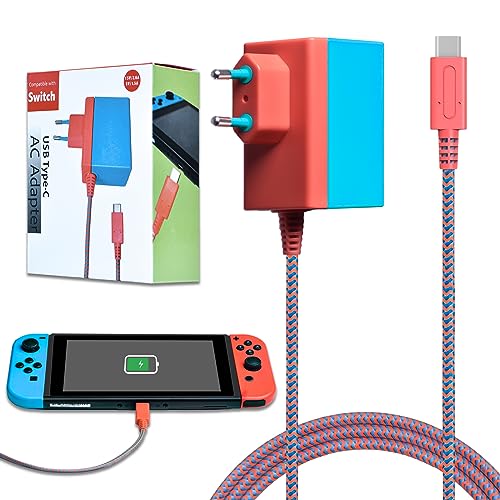 Carregador para Nintendo Switch/NS Switch, adaptador de alimentação para carregamento rápido USB tipo C, compatível com modo TV Control Dock Switch Lite/Smart Phone HDMI Adapter Laptop & Tablet