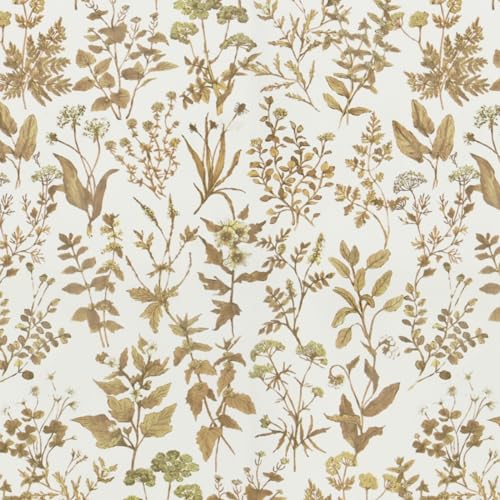 Fiula Parede dourada branca flor folha papel pintado autocolante impermeável retro sala quarto