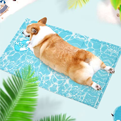 Cama refrescante cães manta de refrigeração para cães e gatos cama fria de verão tapete tapete refrescante tapete fresco para animais de estimação médios L 90 x 50 cm