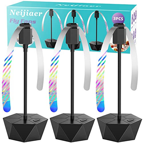 Neijiaer Anti-moscas repelente moscas exteriores, ventilador repelente de moscas pendurado e dobrável, repelente de moscas, ventilador anti-moscas espanta moscas para piqueniques, pátios, festas (3