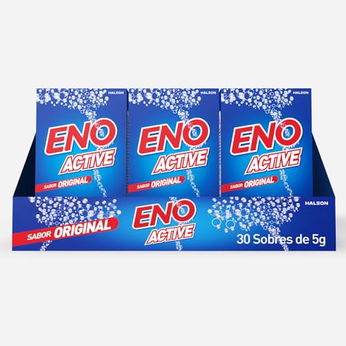 Eno Active, produto à base de sais minerais em pó, toque refrescante que precisa após as refeições, sabor original, 30 envelopes de 5 g