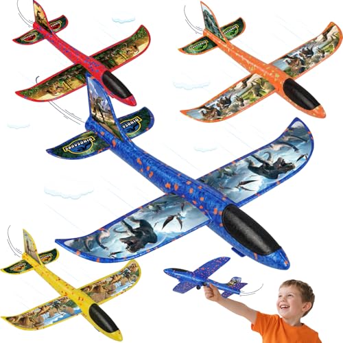 Joozmui Brinquedos crianças 3 4 5 6 7 8 anos, 4 peças avião brinquedo presente menino 3-8 anos brinquedo menina 3-10 anos presente menina 3-11 anos