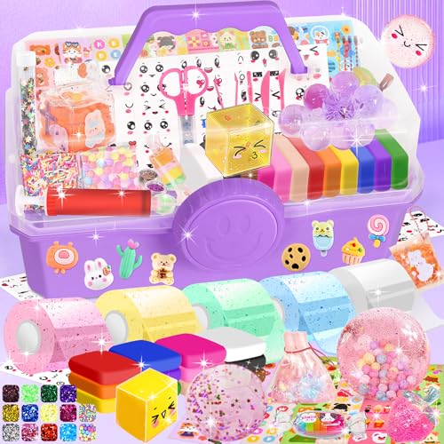 Herenear 64 peças fita - Nano Tape Bubble Set, 5 fita nano Tape 59 fita acessórios de bolhas, nano fita de bolhas com autocolantes de lantejoulas, DIY Bubble Craft Kit para crianças adultos