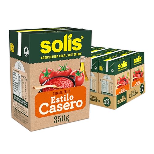 Sólis tomate frito estilo caseiro Brick - conjunto de 12 x 350 g, tomate sem glúten