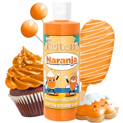 Corante alimentar 160 ml - grande capacidade corantes alimentares substituição altamente concentrada para decoração de bolos, cor alimentar para ondant cores, donuts - laranja