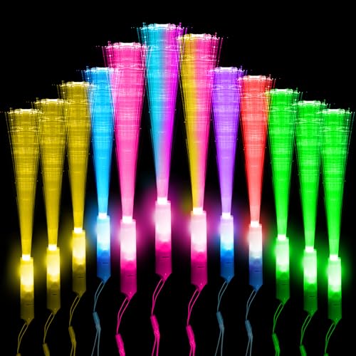 Kangtaixin 12 Peças de barras luminosas fluorescentes - hastes luminosas LED de fibra para festas, discotecas e decorações
