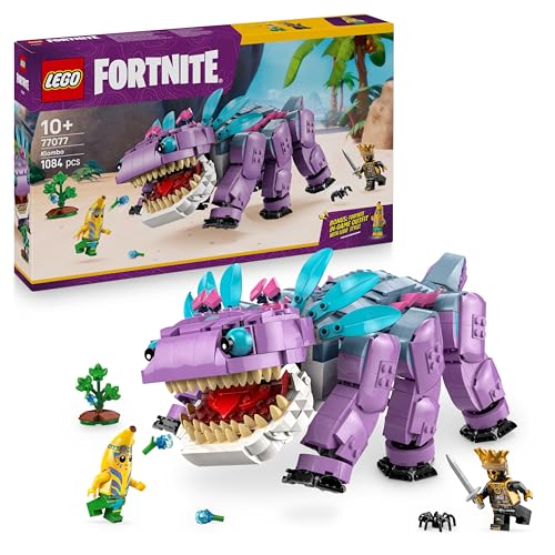 LEGO Fortnite Klombo - Figura de dinossauro para brincar e expor - minifiguras de banana aventureiro ilha e ouro - presente gamer para meninos e meninas de 10 anos fãs de videojogo 7077