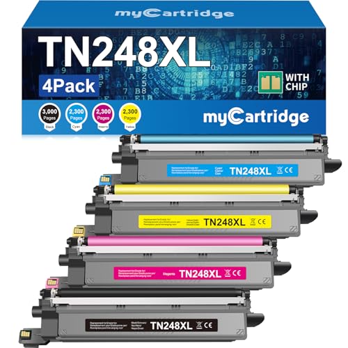 myCartridge TN248XL TN248 Toner TN-248 cmYK TN-248VAL compatível para Brother MFC-L3760CDW Toner para DCP-L3560CDW HL-L3240CDW HL-L3220CW para Brother TN248VAL TN248XL TN-248XL TN-24888XL