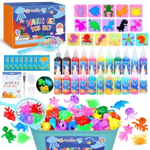 Dreamon Aqua Gelz Set, brinquedo de gel de água mágico 3D DIY, jogo Magic Water Elf com 22 cores e 16 formas, presente de brinquedo criativo para meninos de 3 anos em frente, meninos e meninas