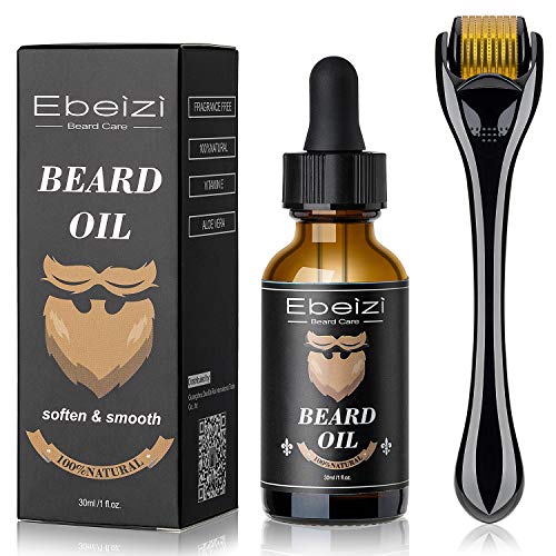 Kit de crescimento de barba para homens, com soro ativador e rolo de derma
