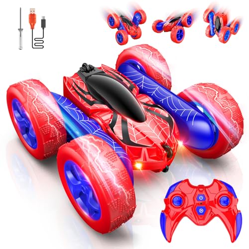 Dreamlandia Carro telescópico com luzes, USB-C recarregável - 2,4 Ghz 4 WD carros para crianças RC Car - brinquedos crianças 3-8 anos presentes de aniversário/Natal
