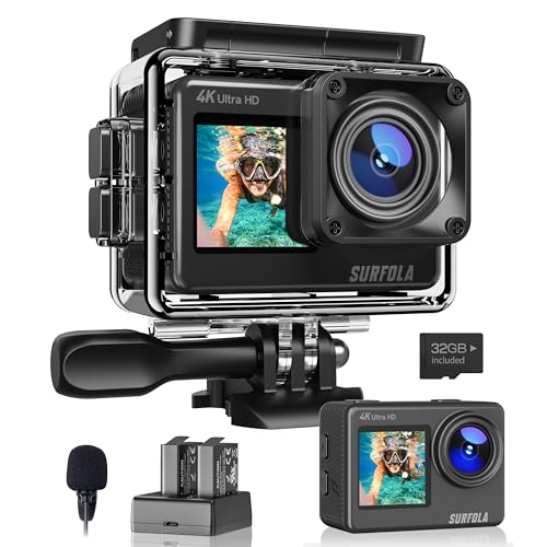 Câmara desportiva 4 K/60 fps 24 MP ecrã duplo WiFi EIS Vlog CAM 8X Zoom ecrã tátil câmara submergível com controlo remoto, kit de acessórios para capacete